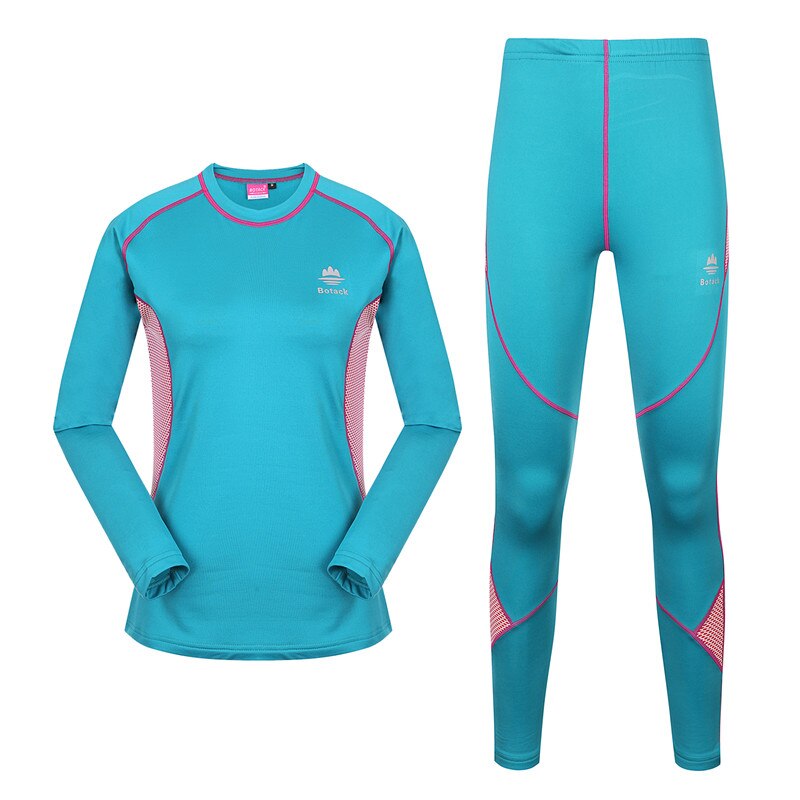 Extérieur à séchage rapide femmes sport thermique underwe tenue de sport dame chaude auto-culture antistatique résistant à l'usure vêtements froids: Marron / L