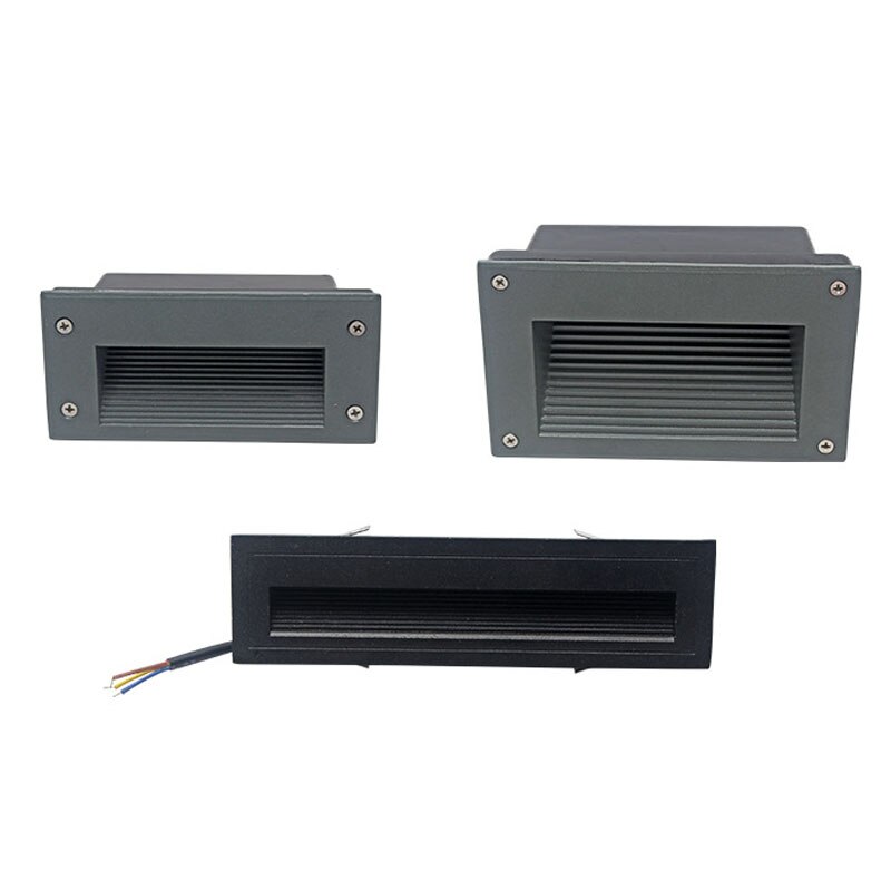 Luminous LED Einbau Garten Wand Footlight Boden Deck Schritt Licht Im Freien Wasserdichte Aluminium Treppe Ecke Pathway Lampe