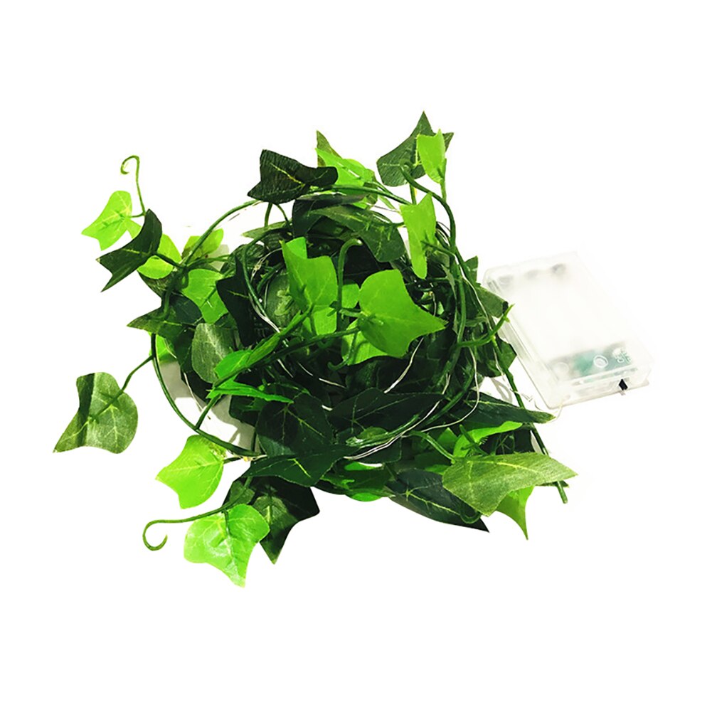 2m 20 led fairy lights snöre murgröna löv för halloween julträd trädgård gård hem uteplats bröllopsfest sovrum dekoration
