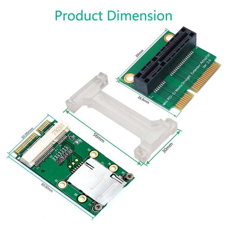 Mini Pci Express Adapter Card Met Sim Card Slot Voor Wifi 3G 4G Wwan Lte Module Verticale Montage met Stabiele Beugel