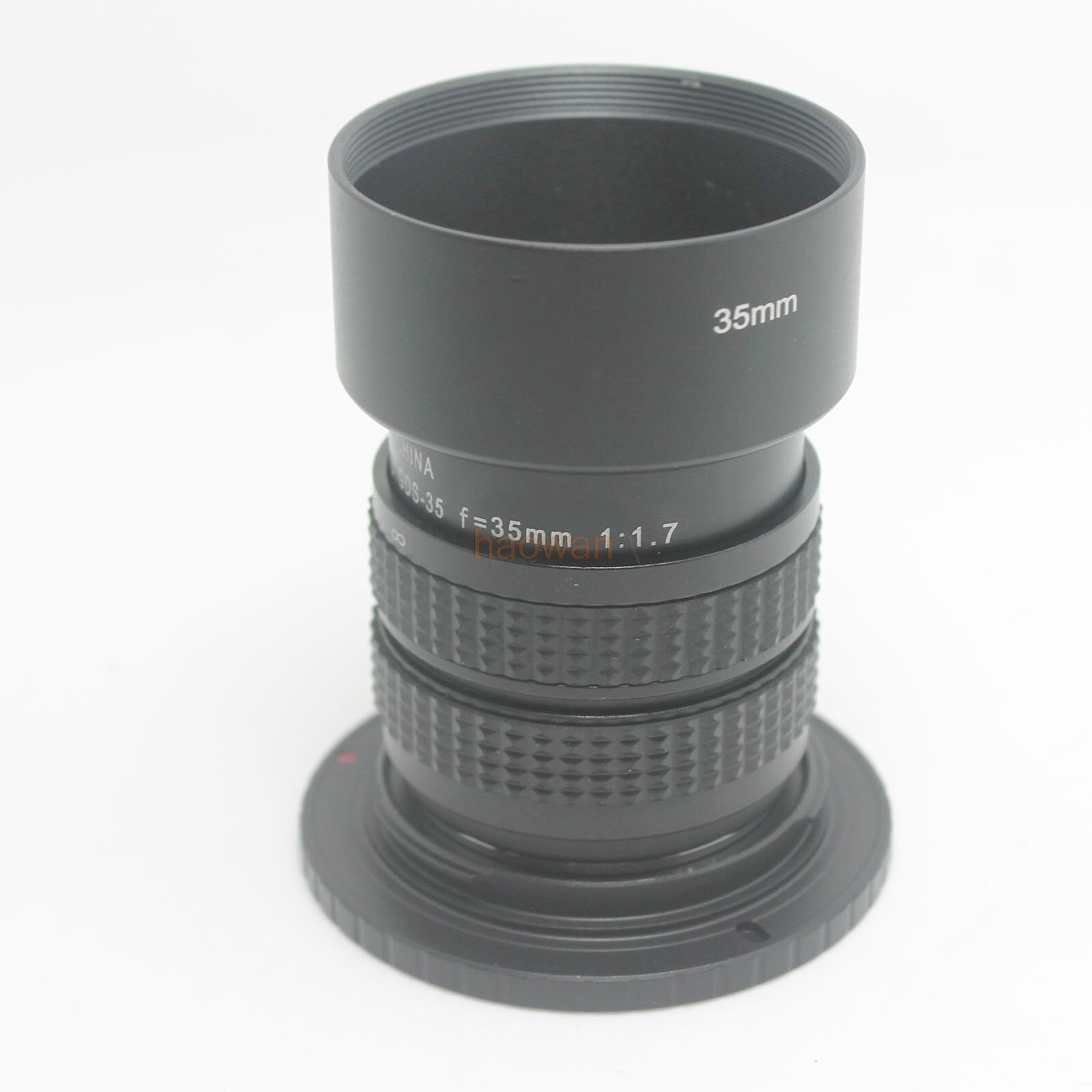35mm Metal Lens Hood cover cap protector for 35mm f1.7 50mm f1.4 CCTV camera lens black silver