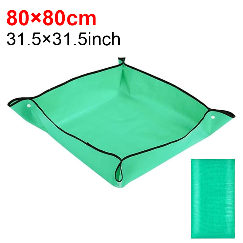Estera para trasplante de plantas en maceta de jardín, estera para plantar, esteras plegables para plantas de interior, esteras cuadradas portátiles para jardinería, bandejas para macetas, macetas para plantas: Caqui oscuro