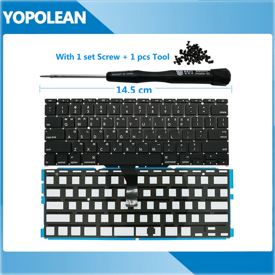 Korea Korean Keyboard + Backlight For Macbook Air 11" A1465 A1370 Years