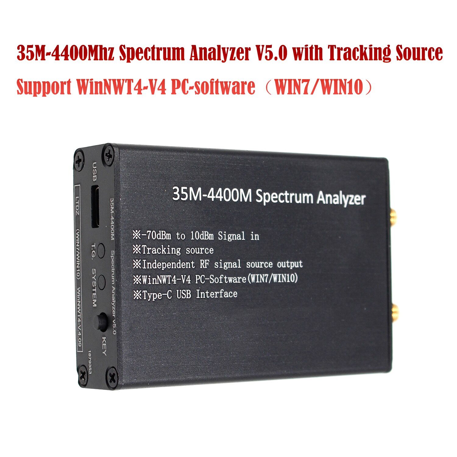 Spectrum Analyzer USB LTDZ 35-4400Mhz with Signal Tracking Source Module RF Frequency Domain Analysis Tool for NWT4.11.09 PC