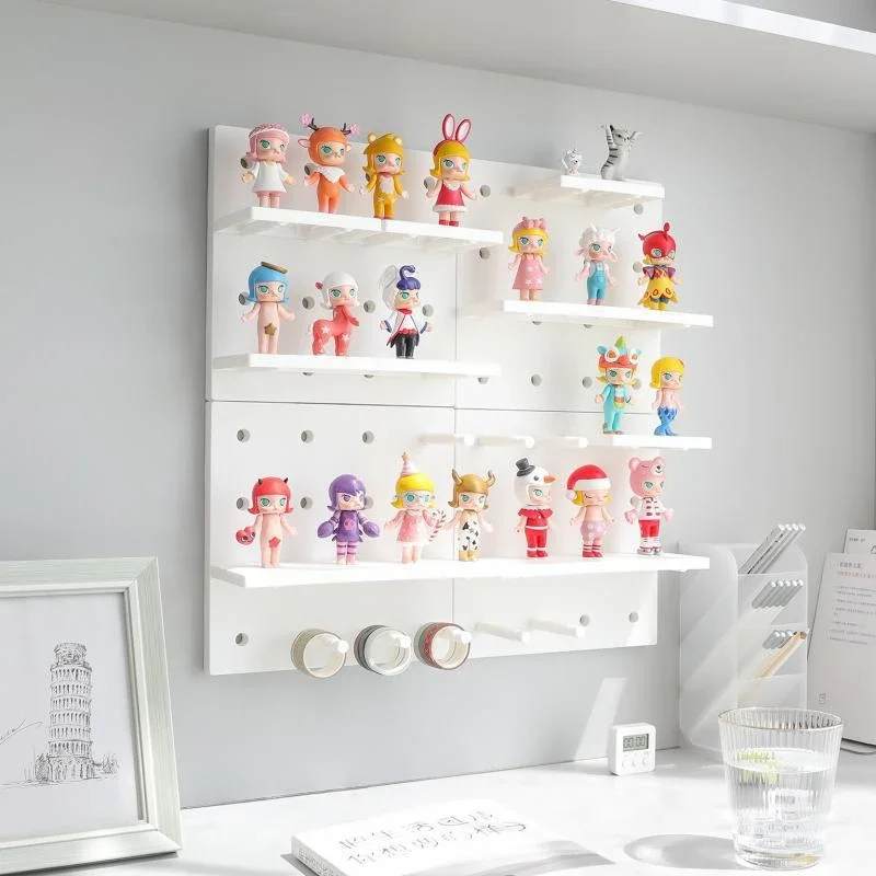 Estantes de pared para decoración del hogar, tablero con agujeros, estante de almacenamiento de pared, estante de almacenamiento, estantes de pared colgantes para cocina y dormitorio, decoración de pared