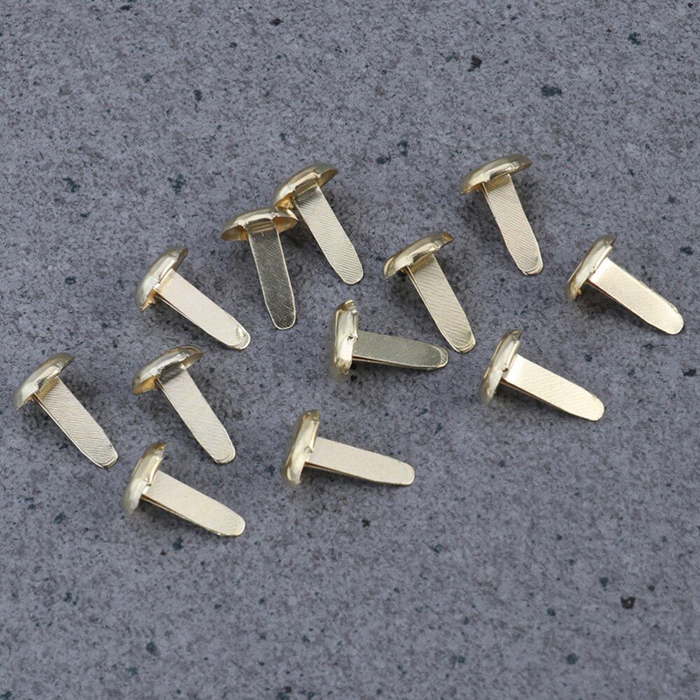 200pcs Durable Iron Metal Brads Brad Fastener Metal Paper Fasteners for Crafts DIY