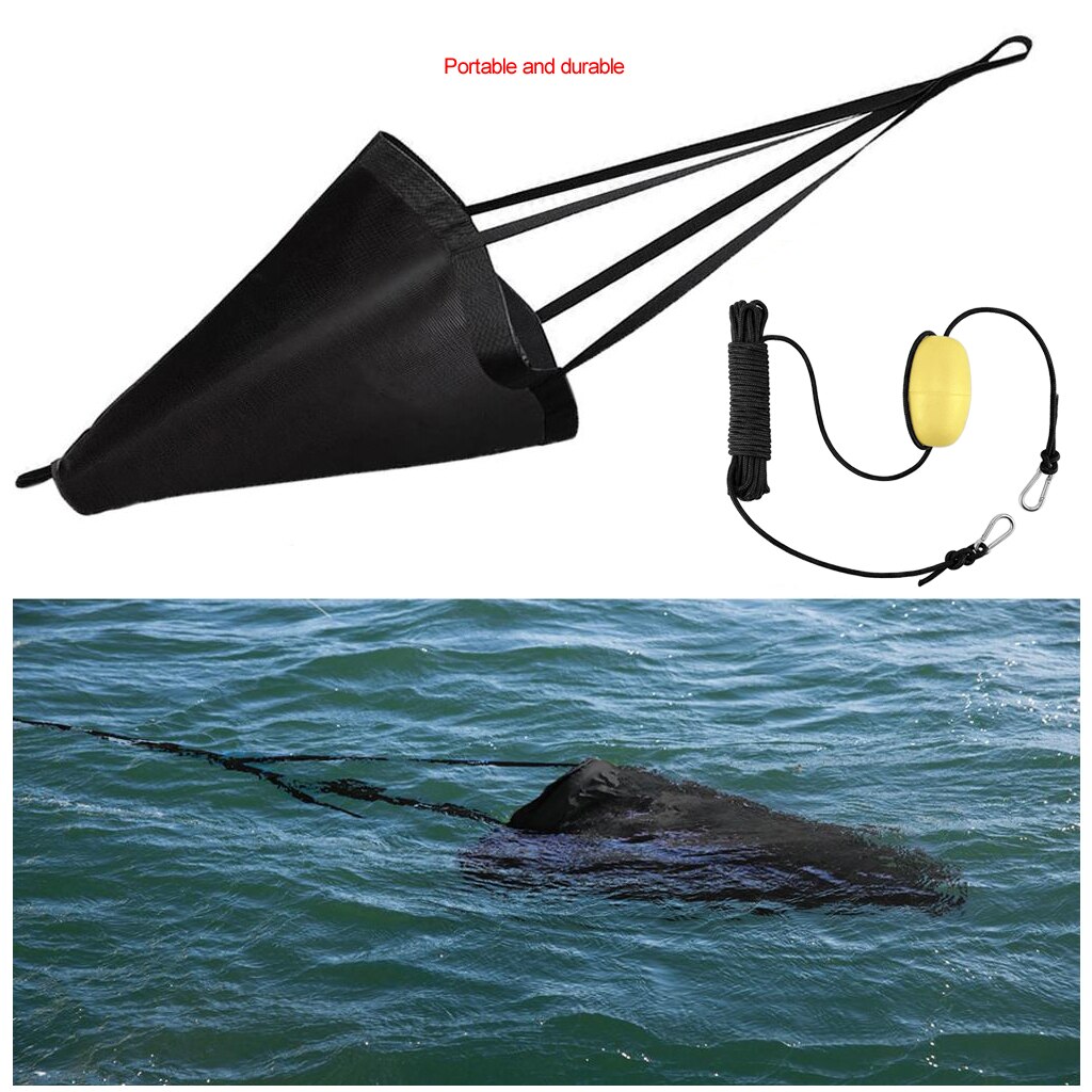 24 inch Marine PVC Sea Anchor Drift Anchor Kayak Canoe Boat Float Drogue Drifting Brake Rowing 30ft Retrieving Tow Throw Line