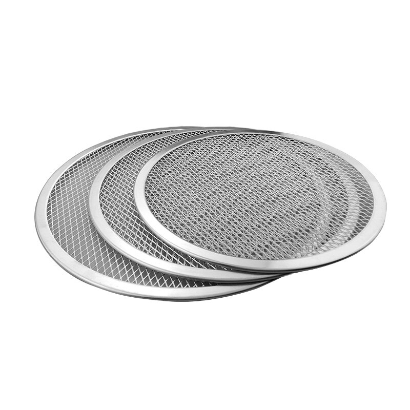 1pc 9///10 '/12 aluminium alumínio forma redonda pizza pan net tela placa de pedra bandeja torta panqueca bandeja cozinha forno ferramentas de cozimento