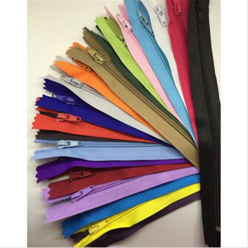 10pcs Plastic Nylon Zip Coil Sewing zippers Trousers Zippers 9 Inch 23 cm DIY Accessories for Sewing Clothing Practical