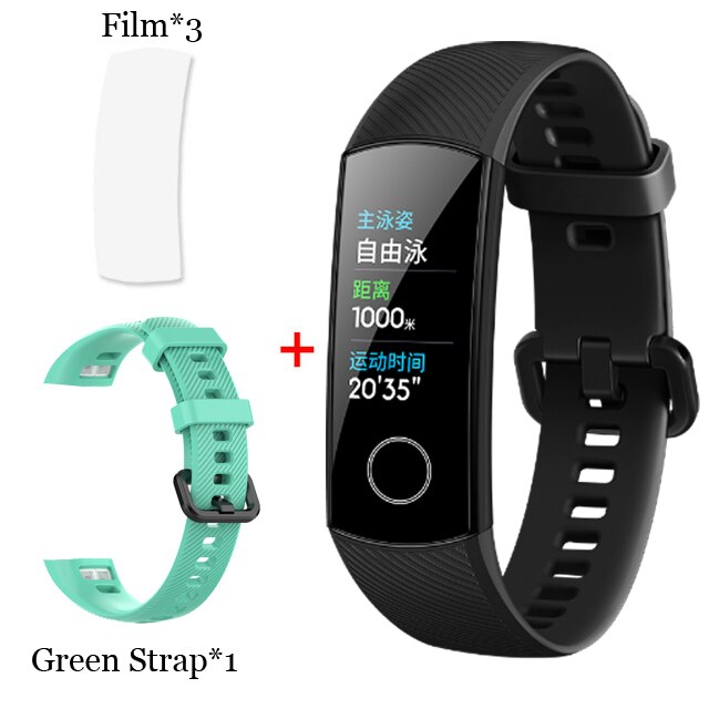 Original huawei honor band 5 pulseira inteligente oxímetro tela de toque cor mágica nadar detectar freqüência cardíaca sono nap honra band5: BLK n film LV