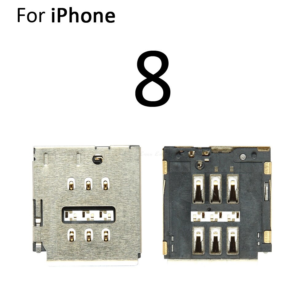 Sim-kort fack kortplats hållare läsare del för iphone 5 5s se 5c 6 6s 7 8 plus fack kortplats uttag: För iphone 8