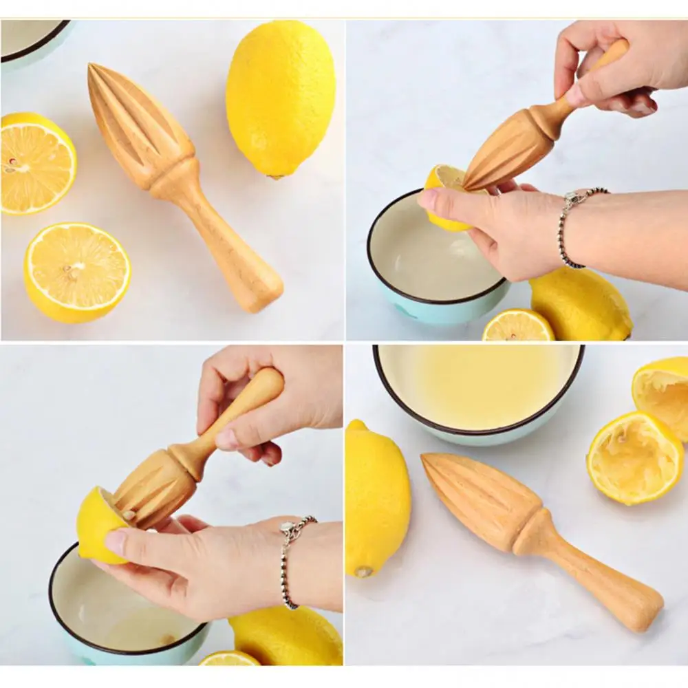 Manual Juicers Wooden Lemon Squeezer Fruits Reamer Handmade Juicer Extractor Kitchen Gadget Licuadoras rosa Kitchen items Juicer