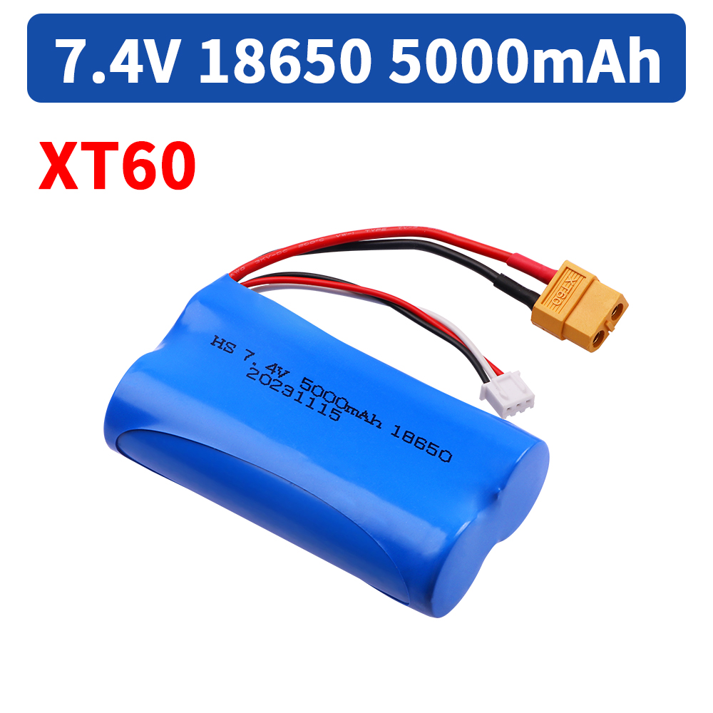 Batería Para Henglong 3818 3819 3838 3839 3889 3898 3899 3908 3918 3938 3939 1/16 7,4 5000 tanque RC V mAh batería de iones de litio con enchufe XT60
