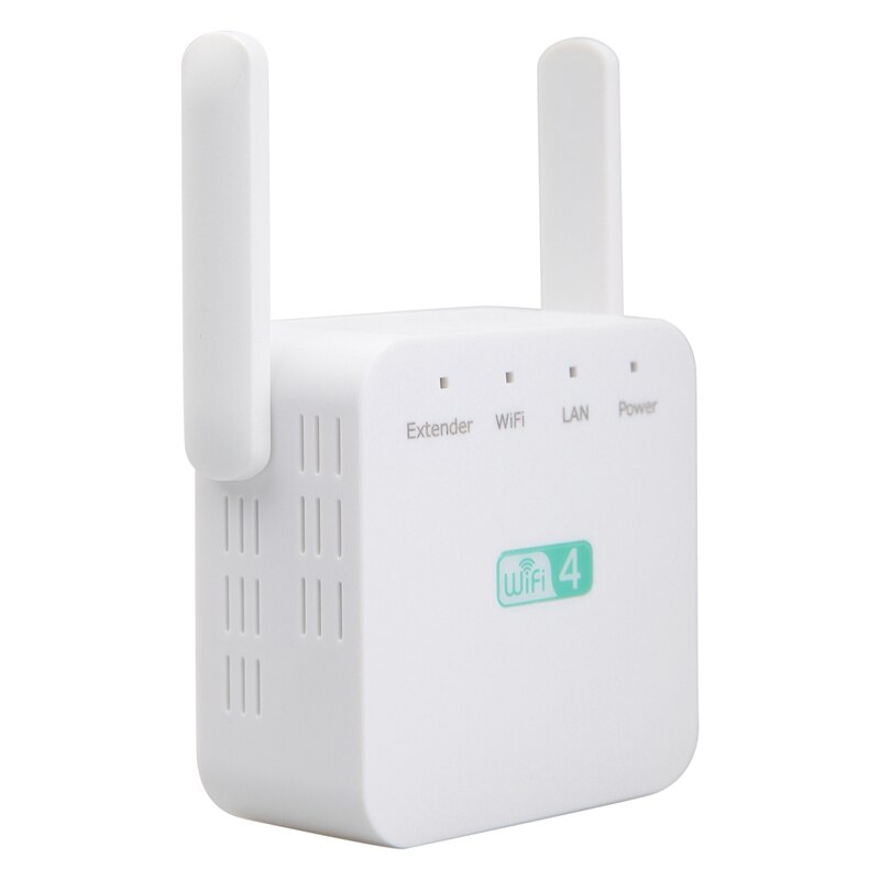 Wifi-signaalversterker, draadloze repeater van 300 mbps voor thuis, signaalversterkingversterker voor wifi-bereikversterkers - wit: Eu