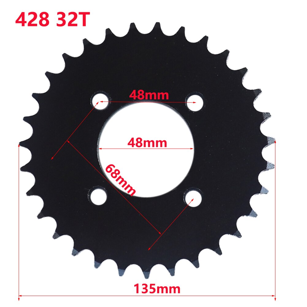 428 31tooth 31T 32tooth 32T 48mm Rear Sprocket for ATV Quad Pit Dirt Bike Buggy Go Kart Motorcycle Motor: 428 32T