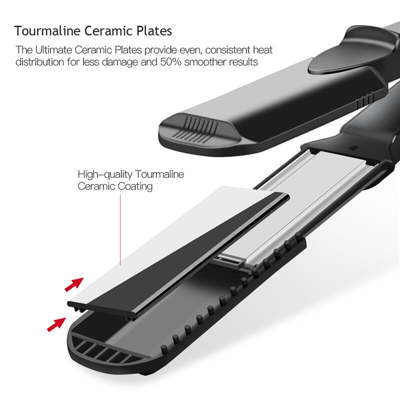 CkeyiN – fer à friser plat 4 en 1, outil de coiffure Interchangeable, température réglable