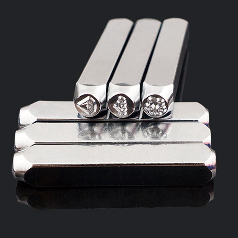 12PCS Metal Stamp Set Embossing Tool Pattern Leather Logo Special-Shaped Steel Stamping Punch