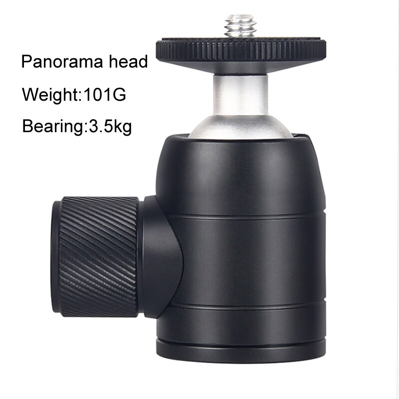 Mini rótula de trípode con tornillo base giratoria para teléfono, cámara de bola de 360 grados, rotación de 360, cabezal de trípode panorámico, Astronomía dslr, 1 \ 4