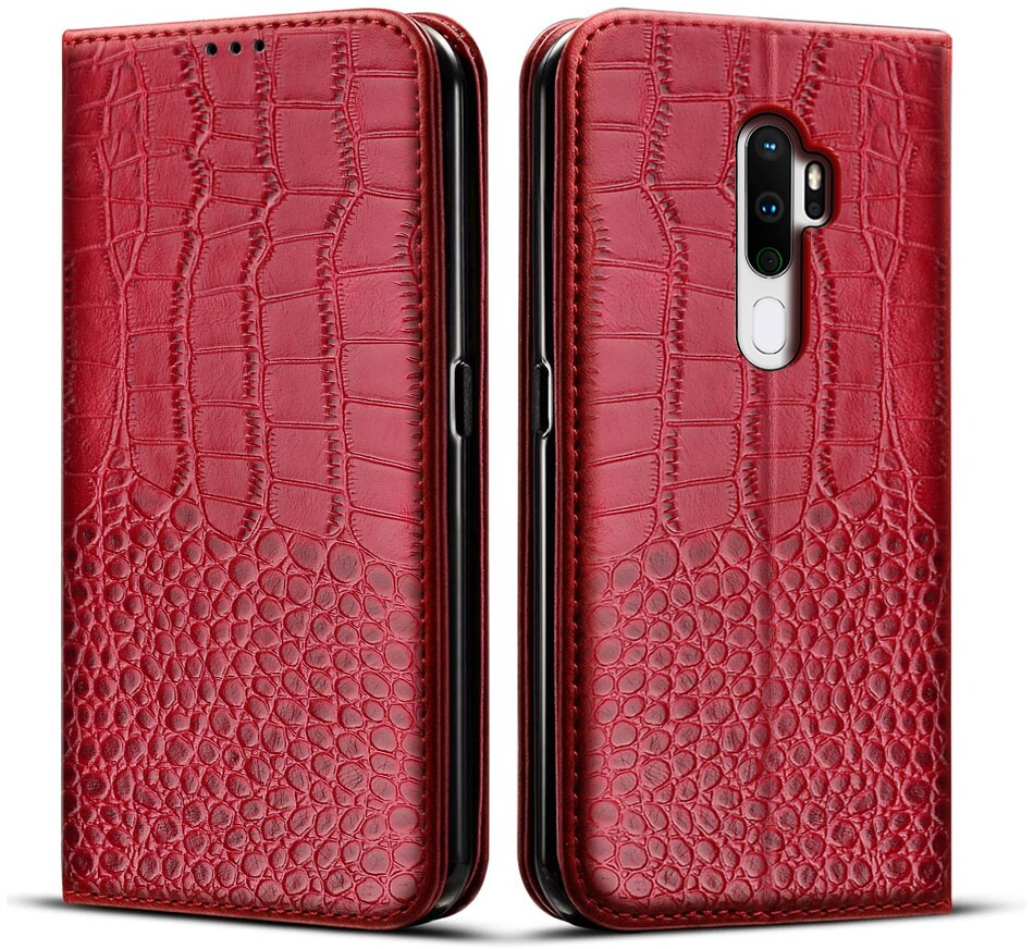 Funda abatible de cuero para OPPO A9 , carcasa tipo billetera para OPPO A5 A 5, funda de silicona para el teléfono móvil, carcasa parachoques para OPPOA9 A 9