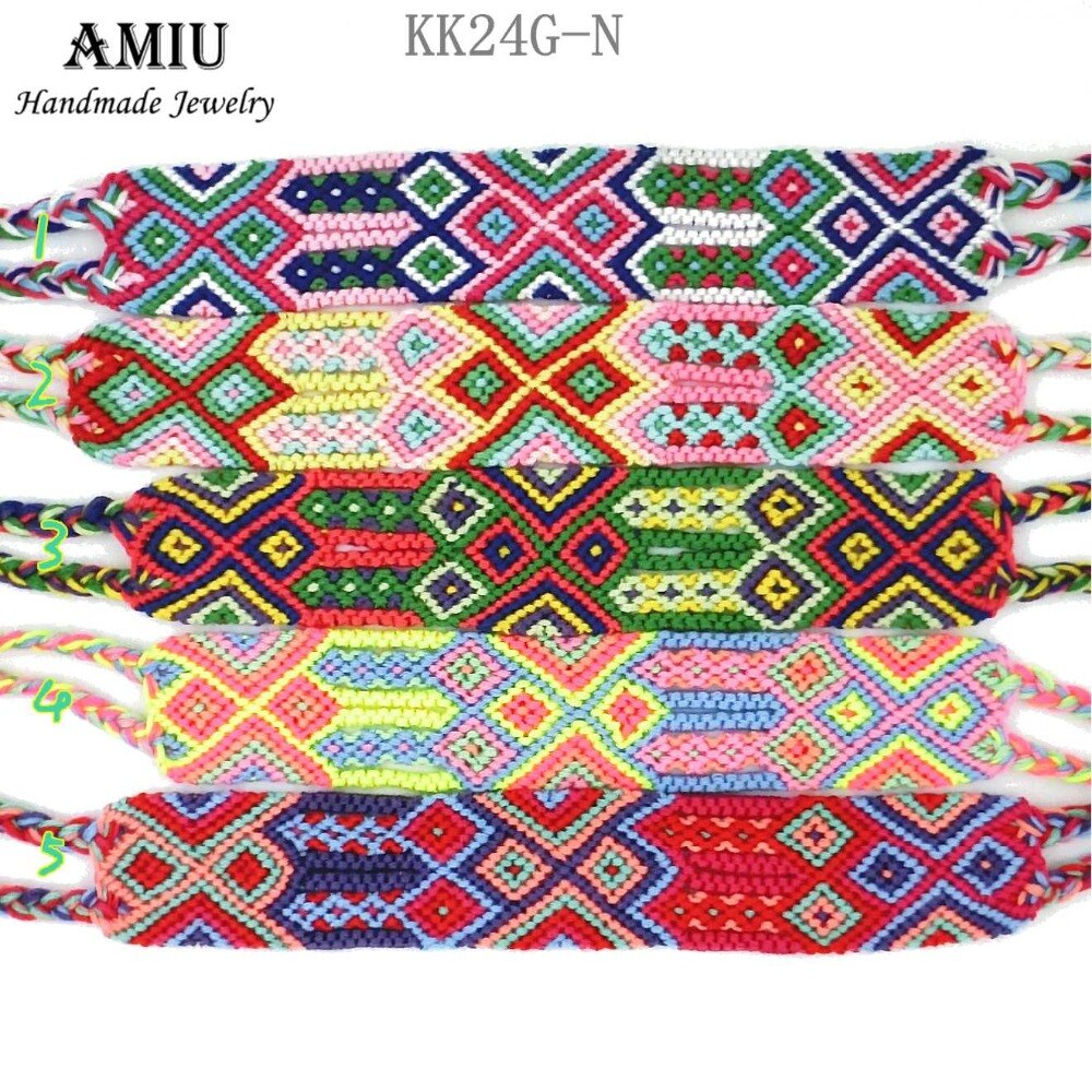 AMIU Handmade Popular Brand Bangle Big Weave Friendship Bracelet Brazilian Woven Rope String For Women Men Lucky Charm Bracelet