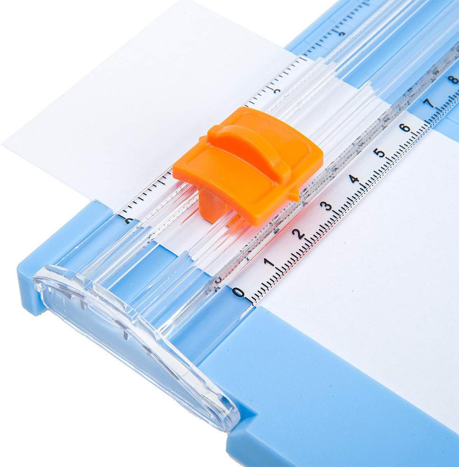 Mini Precision Rotary Paper Cutter Scrapbook Photo Trimmer With Finger Protection Slide Ruler For Home School Office