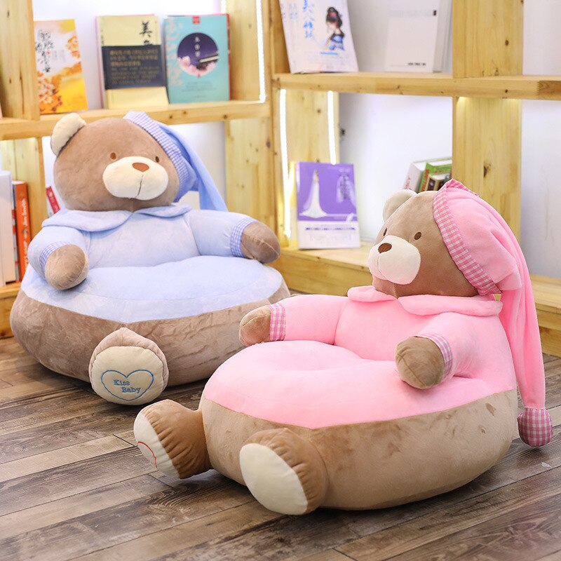 Cómodo y suave sofá cama de dibujos animados de dormir perezosa para niños bebé peluches sofá mascota suministro de Navidad de cumpleaños