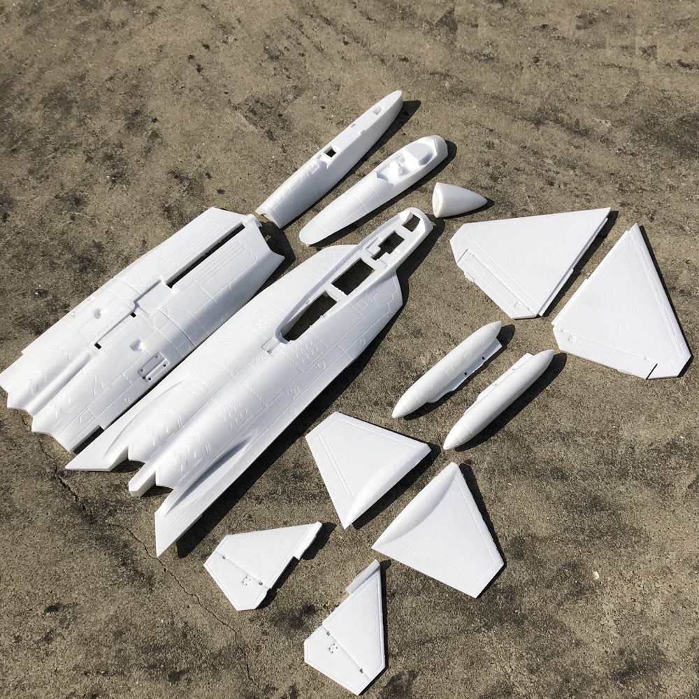 Cheap F22 64mm DIY White RC Foam Plane Model Airframe Foam Part Only: Default Title