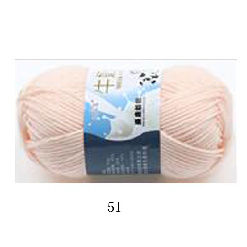 Hand Breien Levert Breiwol Haak Garen Melk Katoen Hand Gebreide Garen Geverfd Breien Garens Glad Melk Fiber: 51 skin color