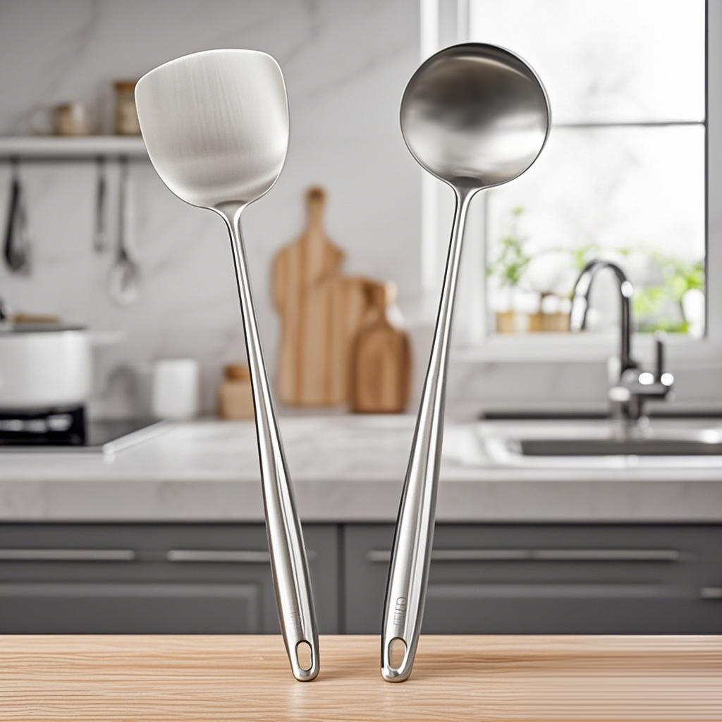 Espátula wok de aço inoxidável para alimentos, utensílios de cozinha de metal com fenda, colher, concha, conjunto de utensílios, acessórios de cozinha, ferramentas de cozinha
