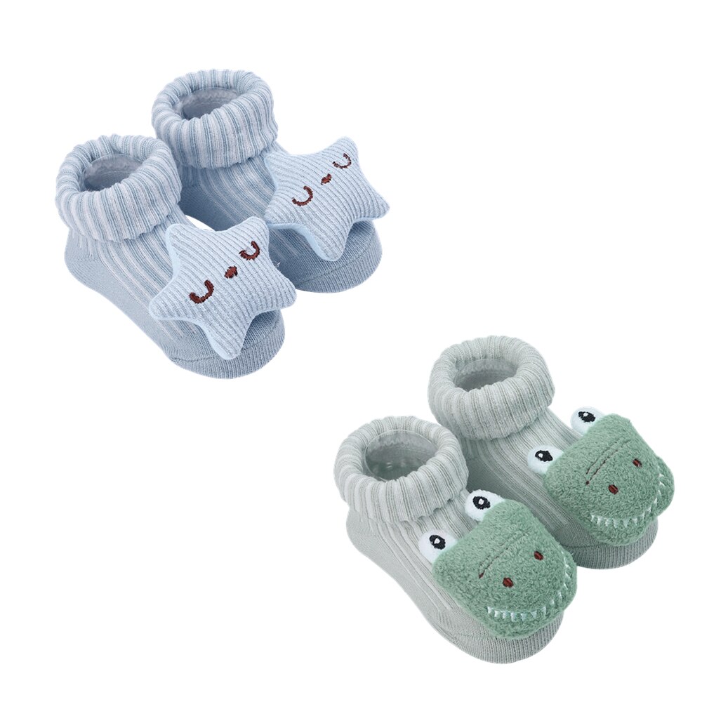2 Paare/los Neugeborenen Baby Socken Art Baumwolle Socken Baby Mädchen SchöNe Kurze Socken Kleidung Zubehör Für 0-12 Monat: einstellen 1
