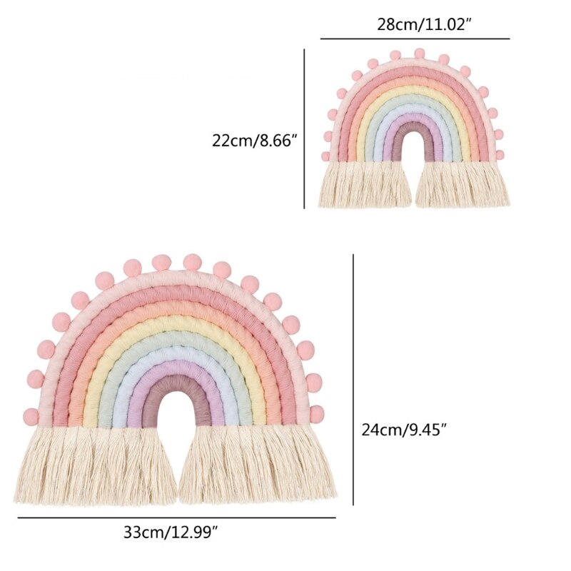 1pc nordisk vevd 8 linjer regnbueteppe veggheng stue soverom farge anheng dekorasjon veggheng hjemmedekorasjon