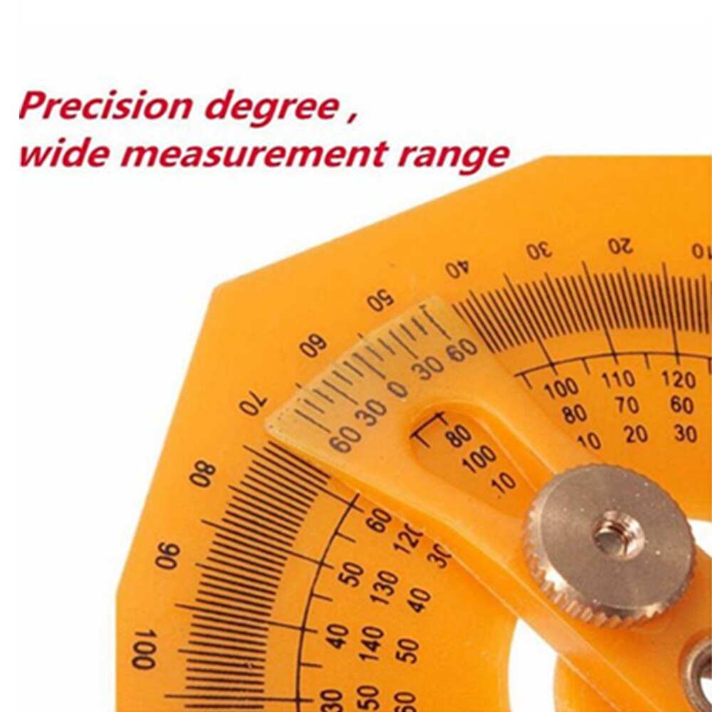 180 Degree Woodworking Angle Ruler Multifunction Plastic Protractor Adjustable Protractor Angle Ruler Mathematics Measuring Tool