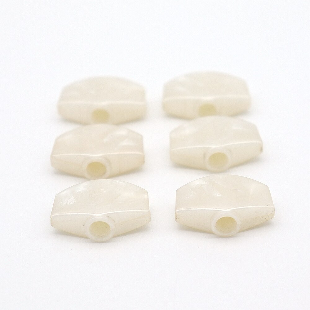 Guitar Tuners Machine Head Buttons White Pearl Tuning Key Square Buttons Set of 6 White