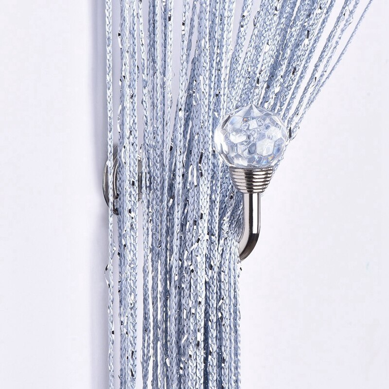 1 par retro krystalglas gardin holdback væg slips tilbage krog bøjleholder skuffe håndtag gardin tilbehør bøjle