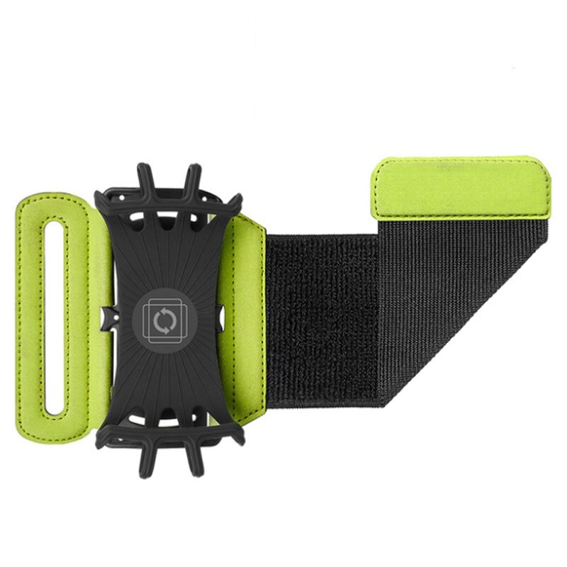 4-6 inches Running Telefoon Polsbandje 180 graden Draaibare Running Bag Belt Wrist Strap Jogging Fietsen Gym Arm Band tas voor iPhone: Green