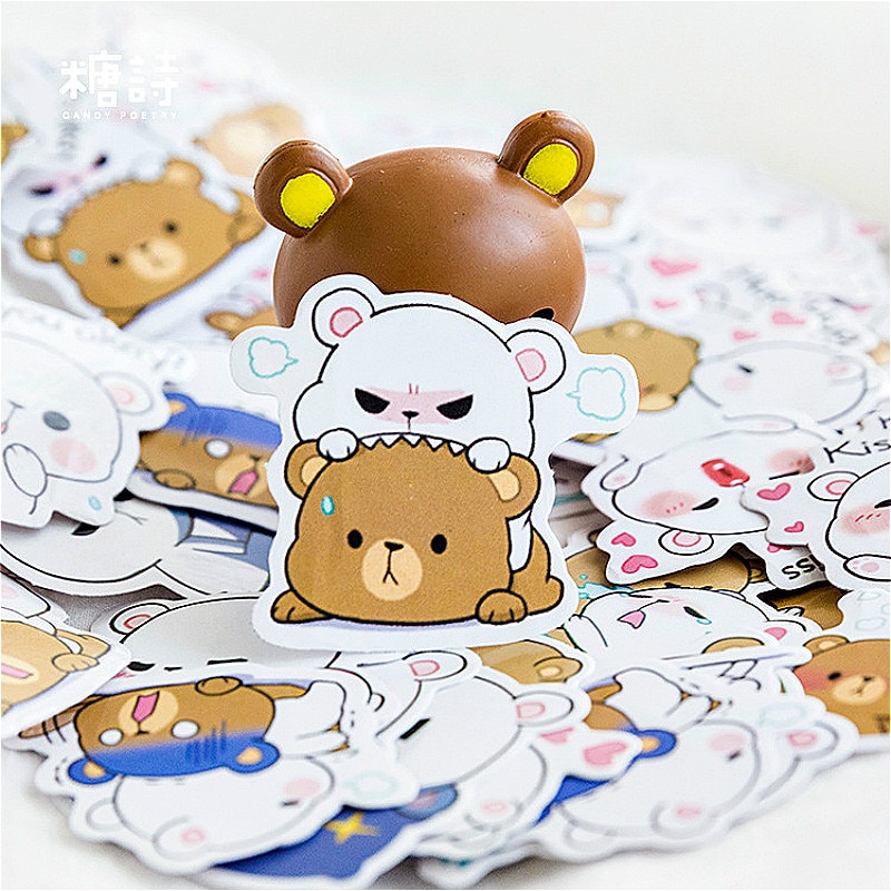 1 paquet dessin animé câlin ours bloc-Notes signets créatifs Notes autocollantes posté planificateur papeterie fournitures scolaires papeterie