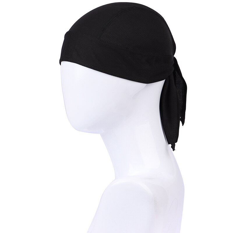Men Women Quick Dry Pure Cycling Cap Head Scarf Running Riding Bandana Headscarf Hat Hood Headband: black