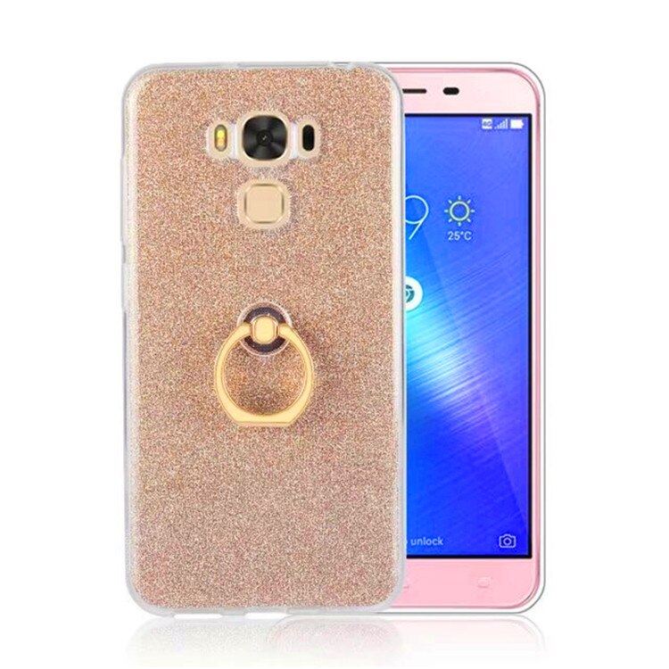 Funda de teléfono ultrafina suave TPU Gel Original con anillo de dedo para ASUS ZenFone 3 MAX ZC553KL MAX ZC520TL ZE552KL ZE520KL: ZE552KL / The golden