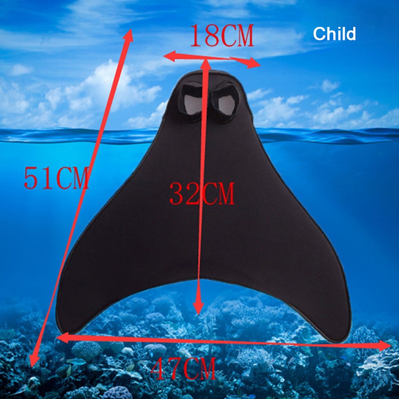Children Swim Fin Adult Swimming Flippers Diving Tail Swimming Mermaid Diving Monofin Swimmable Tails Fin Training Flipper