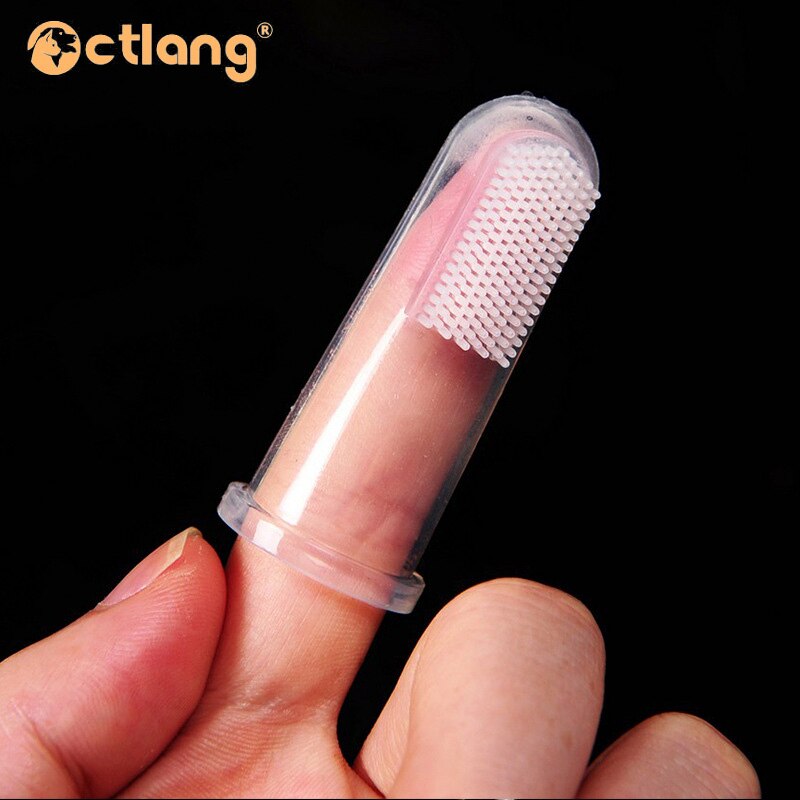 2 Pc Super Soft Pet Finger Toothbrush Teddy Dog Puppy Brush Addition Bad Breath Tartar Teeth Care Dogs Cat Cleaning Supplies