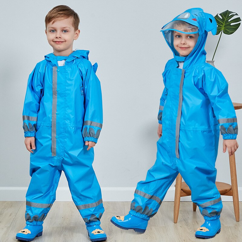 Kids Waterproof Rain Pants Waterproof Overalls 3-8Yrs Baby Boys Girls Jumpsuit Children Raincoat