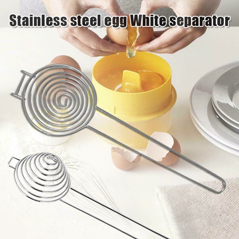 Stainless Steel Egg Yolk Separator Egg White Divider Cooking Tool Kitchen Gadgets WXV: Default Title