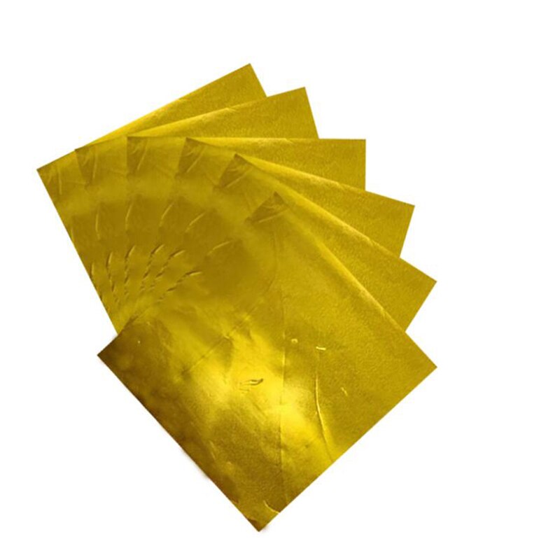 100 st mat aluminiumfolier papper choklad godis förpackning julfest festival dekoration förråd fest födelsedagsomslag: Guld-
