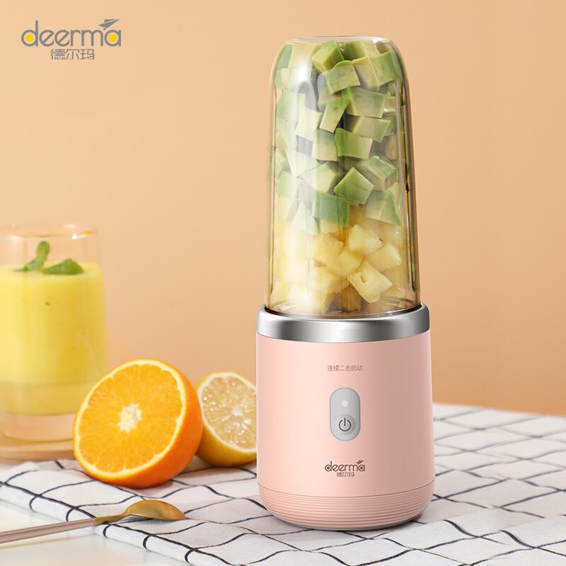 Xiaomi Deerma Portable Juicer Blender 400mL Lemon Squeezer Extractor Rechargeable Veggie Bullet Blender Ice Kettle for Outdoor