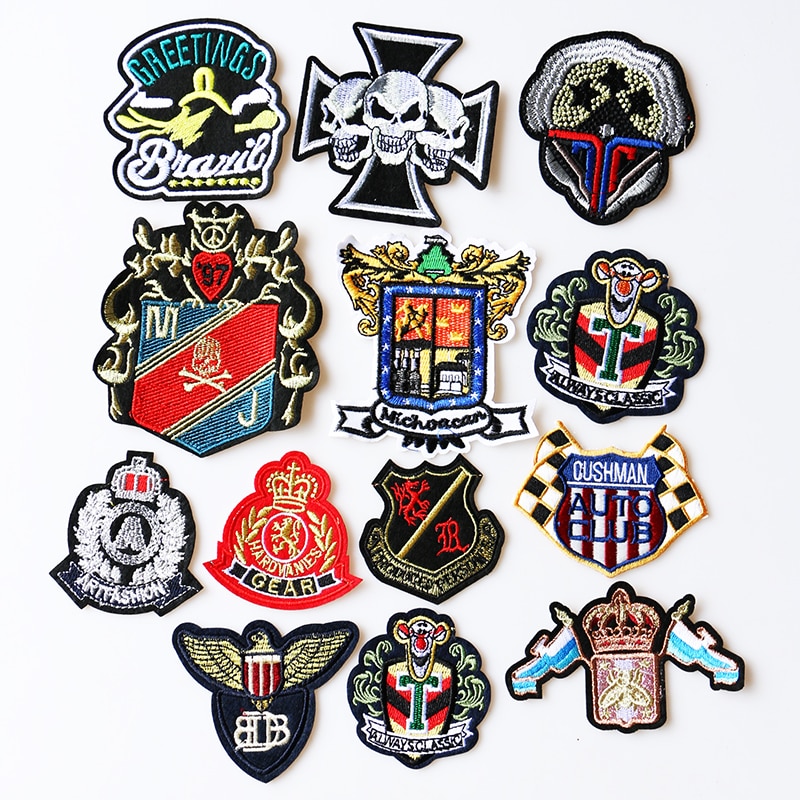 Medaille-icoon van het amerikaanse korps mariniers geborduurd met strijkpatches voor kleding, doe-het-zelf strepen, kledingpatchwork, stickers, aangepaste badges