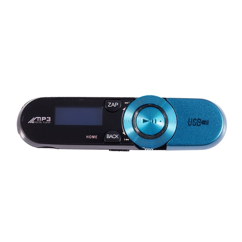 LCD Sn 16GB USB Flash compatible con radio FM TF MP3 reproductor de música azul: Default Title