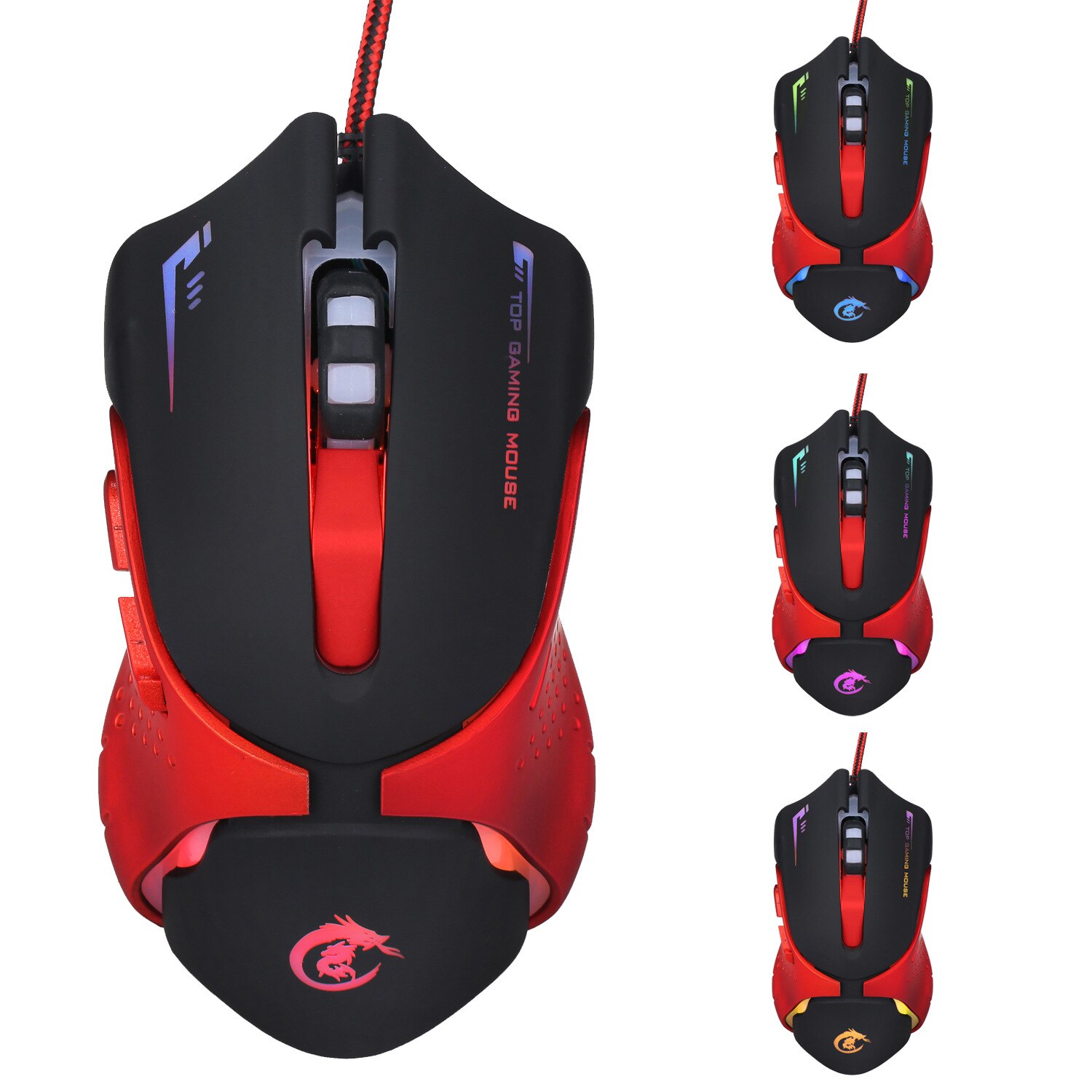 SeenDa 3200DPI Gaming Mouse 6 Buttons LED Optical Pro Mouse Gamer Computer Mice for PC Laptop Games Mice