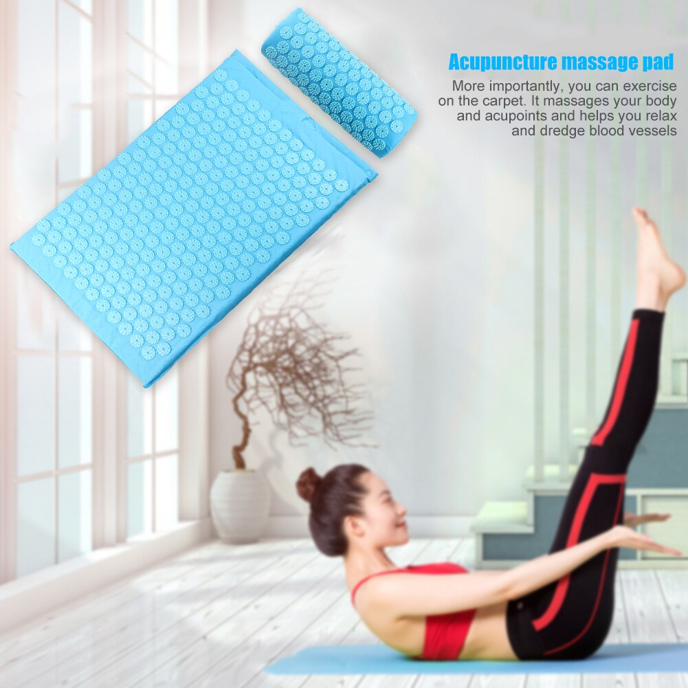 3pcs/Set Acupuncture Acupoint Massage Pillow Relaxation Relief Stress Yoga Pad Spike Relieve Neck Stress Pain Cushion