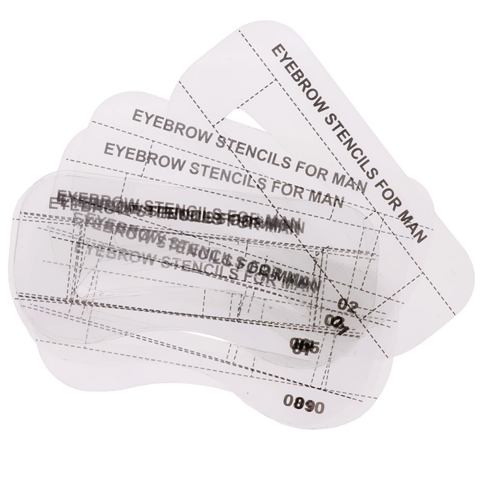 Classic 10Pcs/Set Men DIY Eyebrow Template Shaper Stencils Card Beauty Makeup Tool Eye Grooming Kit #267687