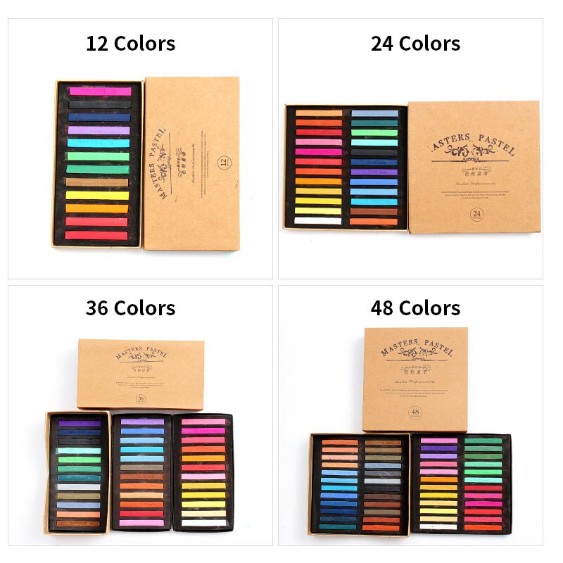 Marie's Painting Crayons Soft Pastel 12/24/36/48 Colors Art Drawing Set Chalk Color Crayon Brush For Stationery Art Supplies